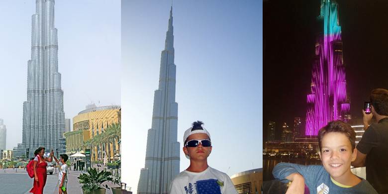 Dubai Burj Khalifa i po danu i po noći